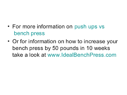 Push Ups Vs Bench Press