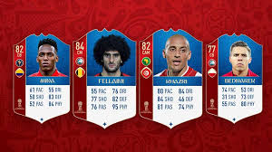 See their stats, skillmoves, celebrations, traits and more. Fellaini Mina Khazri Bednarek Your Fut 18 World Cup Motms After Final Matchday 3 Futhead News