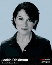 We are excited to share our next speaker, Jackie Dickinson! Jackie is the  Executive Director of the @whistler_community_services, a non-profit  organization that addresses the Whistler community's social and emotional  wellness needs. Jackie