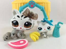 Littlest Pet Shop Rare Mommy Baby White Tigers 3585 3586 W Accessories Littlest Pet Shop Little Pets Pet Shop