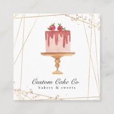 A lavishly decorated cake adorns this cake business card. Birthday Cake Business Cards Business Card Printing Zazzle
