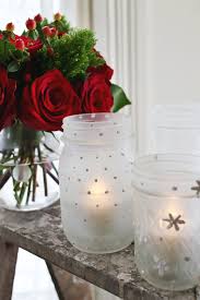 Collection of cool frosted mason jar glass container projects with diy instructions. Frosted Mason Jar Votives A Beautiful Mess