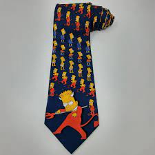 Vtg. Simpson's BART SIMPSON Devil executive designer suit Men's  NECKTIE TIE silk | eBay