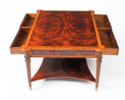 Magical, meaningful items you can't find anywhere else. Flame Mahogany Coffee Table With Four Drawers 20th Century For Sale At 1stdibs