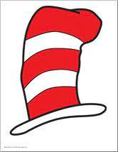 The bulk of theodor seuss geisel's books were published under the name of dr. Free Printable Cat In The Hat Hat In Either Color Or Black Outline Dr Seuss Hat Dr Suess Hats Dr Seuss Crafts