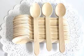 Spoons Heavy Weight 50 Disposable Natural Wooden Spoons Etsy Wooden Spoons Wooden Utensils Wooden Fork