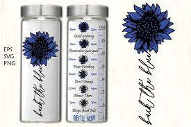 Svgcuts.com blog free svg files for cricut design space, sure cuts a lot and silhouette studio designer edition. Water Tracker Svg Water Tracker Back The Blue Sunflower Svg 810998 Cut Files Design Bundles