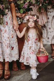 Breathtaking Free Spirited Wedding With A Vintage Scarf Canopy Ruffled Flower Girl Dresses Boho Flower Girl Dresses Flower Girl