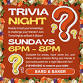 Sunday Night Trivia — Bard & Baker: Board Game Café event image