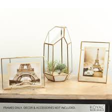| skip to page navigation. Koyal Wholesale Pressed Glass Floating Photo Frames 5 X 7 Frame Gold 8 Pack With Stands Use Horizontal Or Vertical Walmart Com Walmart Com