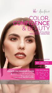 ✨ COLOR. CONFIDENCE. BEAUTY. ✨, Ever wonder why certain colors make you  glow… and others don’t?, Join us for a hands-on makeup class + mini color  analysis at Blo Lewis Center 💄, You’ll learn:, • What ...