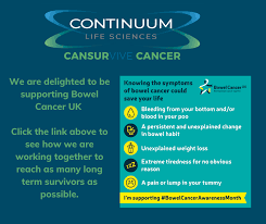 Large bowel cancer (which includes both colon and rectum) are caused by varying degree of genetic susceptibility, dietary and environmental factors. Continuum Life Sciences Https Community Bowelcanceruk Org Uk Forum 20903 Study Into The Immune Function Of Long Term Cancer Survivors Bowelcancerawarenessmonth Bowel Cancer Uk Facebook