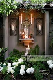 Garden Altar White Shrub Prayer Garden Traditional Landscape Home Altar