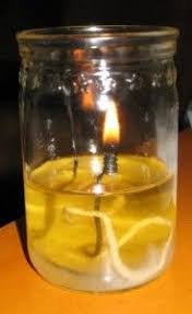 Use Olive Oil Lamp As An Alternative To Candle During Power Outages Mason Jar Oil Candle Oil Candles Candle Making Materials