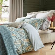 Harita Paisley Bedding In Teal Bedeck Home