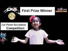Some examples from the web by the way, it's absolutely clear to me that all this poem reciting and making detours is just a form of apologizing. English Poem Recitation Competition For Class 1 2 3 Prize Winner Poem For Grade 1 2 3 Youtube