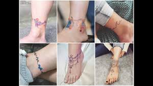 50 Gorgeous Ankle Bracelet Tattoo Design Ideas Youtube If this will be the very first tattoo you get then please consider this the ankle is a painful spot to have a tattoo done. 50 gorgeous ankle bracelet tattoo design ideas