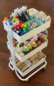 Art supply carts are a superior way to keep supplies of all kinds organized, as they have multiple compartments, drawers and shelves. Kids Art Cart Storage System And Organization Tips Chalk Academy