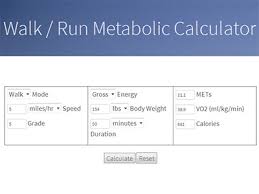 exrx net walk run metabolic calculator