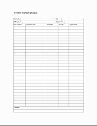 Feuille Dinventaire Physique