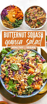 Thai Quinoa Salad With Butternut Squash Vegan Recipe Fall Recipes Healthy Butternut Squash Salad Quinoa Salad Recipes Easy