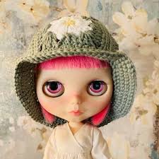 Blythe Crochet Beanie Hat With Crochet Beaded Ties