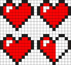 Minecraft Heart Perler Bead Pattern Bead Sprite Perler Bead Art Perler Beads Designs Pearler Bead Patterns