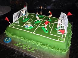 Which cakes are suitable for husband and what are their main features? Football Pitch Birtday Cake Design For Kids By Bilge Avci Cake Designs For Kids Football Cake Design Birtday Cake