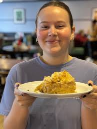 The cake this month is Caramel Apple Crumb Cake! It's Maggie approved!