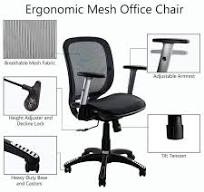 Ergomax Office 38-42 in. H Black Fully Meshed Ergonomic ...