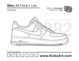 Children love to know how and why things wor. Nike Air Force 1 Low Sneaker Coloring Pages Created By Artofit