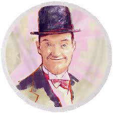 Portrait Of Comedian Stan Laurel Jigsaw Puzzle by Alessandro Lonati