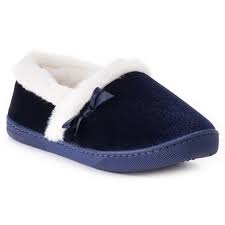 Womens Chaps Bow Accent Velvet A Line Slippers Products