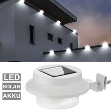 Best solar gutter security light. Set Of 2 Led Solar Lights Gutter Lights White Meinelampe