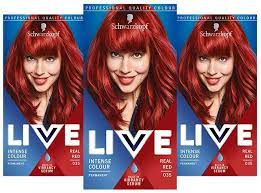 £5 worth of points when you spend £20 on selected haircare. Schwarzkopf Live Colour Intense Hair Coloration Permanent Red Hair Dye 35 Real Red Shade Pack Of 3 Amazon Co Uk Beauty