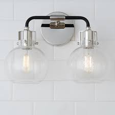 Hinley Seeded Glass Vanity Light 2 Light In 2020 Glass Vanity Seeded Glass Glass Light Fixture