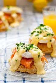 Eggs Benedict Pastries With Smoked Salmon This Only Has The Hollandaise Sauce Recipe The Rest Is Probably Pretty Food Brunch Recipes Smoked Salmon And Eggs