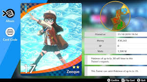 It shows basic information such as the trainer name, the trainer id number, the player's gender. Pokemon Sword Shield How To Edit League Card