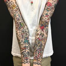 11 3k Likes 30 Comments Tattooism Ttt Tattoo Tttism On Instagram Great Demonstration Mens Body Tattoos Traditional Tattoo Sleeve Tattoo Sleeve Filler
