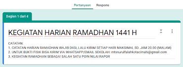 Maybe you would like to learn more about one of these? Cara Membuat Catatan Kegiatan Ramadhan Online Siswa Sd Smp Mts Sma Dengan Google Formulir Cariduit Dot