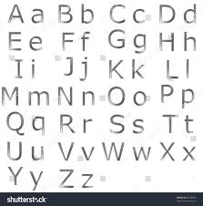 Children can trace the letters to learn . Upper Lower Case Alphabet Letters Steel Stock Illustration 58678885