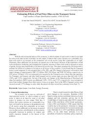 How is the petrol price calculated in malaysia? Pdf Estimating Effects Of Fuel Price Hikes On The Transport Sector