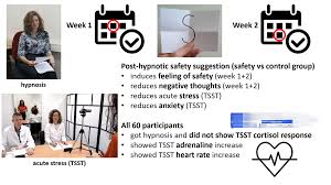 Post-hypnotic safety suggestion improves stress coping with long-lasting  effects