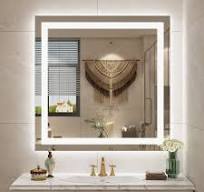 Amazon.com: ODDSAN 30 x 30 Lighted LED Bathroom Mirror for ...