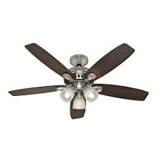 Hunter Highbury 52 In Brushed Nickel Ceiling Fan 28712 The Home Depot Ceiling Fan Ceiling Fan Wiring Brushed Nickel Ceiling Fan