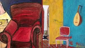 Hand painted oil paintings, canvas wall art prints, framed artwork, metal wall art, circular metal art, 3d metal art, clocks, acrylic wall art, cushion, window draping/curtains and bed sheets/comforter sets. 12 Creative And Inspirational Paintings Of Red Chairs