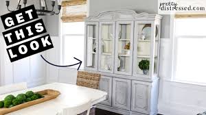 I love how the light blush color brightens up the space and is. China Hutch Makeover Annie Sloan Chalk Paint Wash Tutorial Youtube