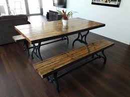 reclaimed oak boxcar plank table with