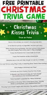 Playing trivia will be very fun when done with the right people and the right atmosphere. Christmas Kisses Christmas Trivia Game Play Party Plan