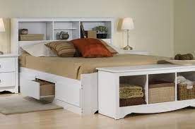 Zinus fabric platform double queen bed frame w/ drawer storage mattress support. Platform Storage Bed W Bookcase Headboard Bed Size Queen Color White Walmart Com Walmart Com